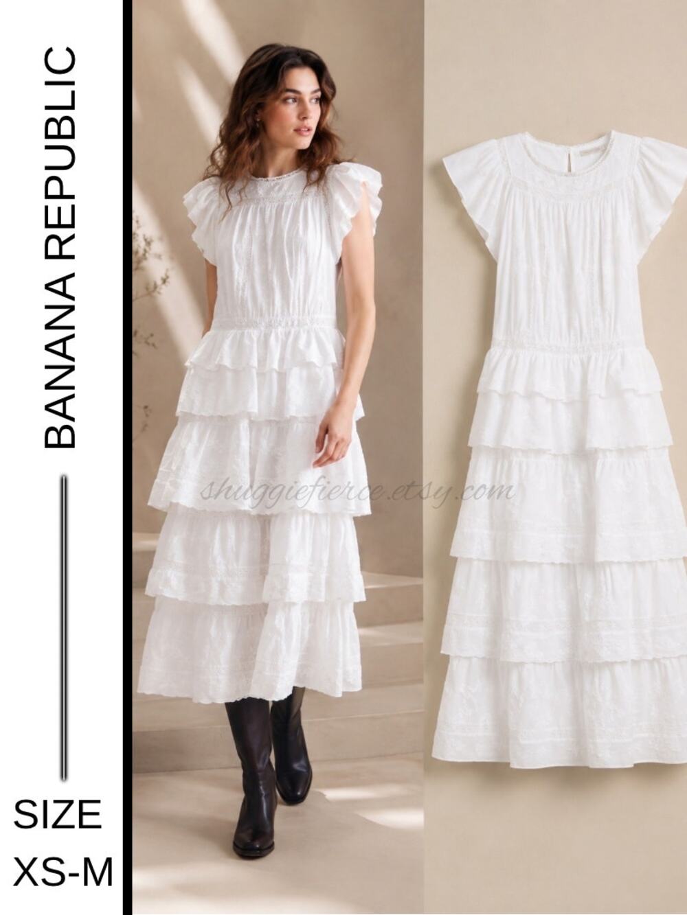 MSRP: $220 | ✨ Banana Republic Selene Embroidered Dress – Size XS (Fits S–M) ✨